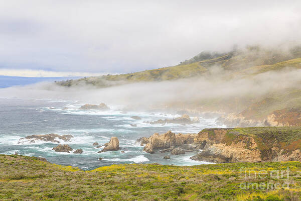 Big Sur Poster featuring the photograph Fog engulfing Big Sur coast #3 by Ken Brown