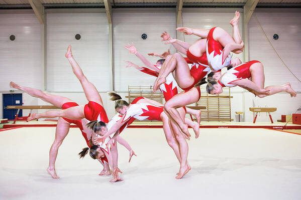 Human Poster featuring the photograph Gymnast Performing #3 by Gustoimages/science Photo Library