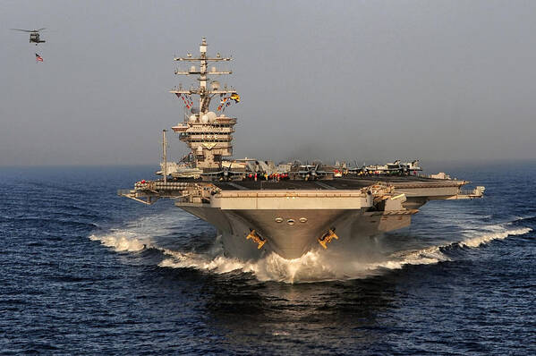 U.s. Navy Poster featuring the photograph USS Dwight D. Eisenhower #3 by Mountain Dreams