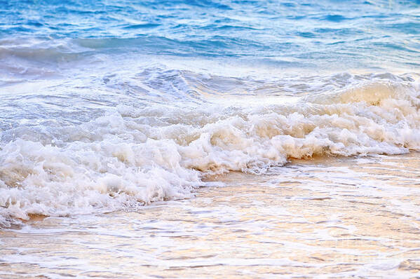 Caribbean Poster featuring the photograph Waves breaking on tropical shore 1 by Elena Elisseeva