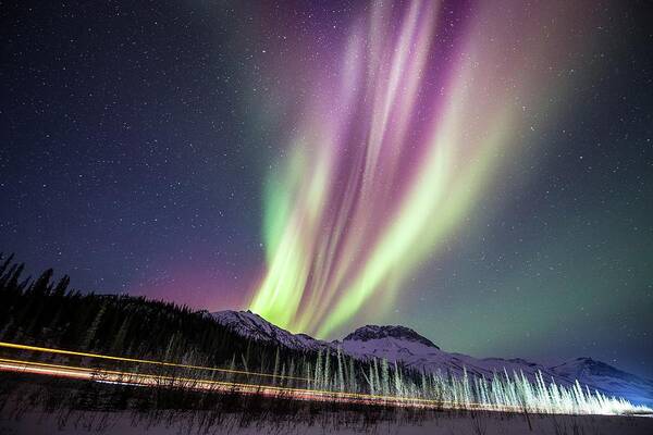 Alaska Poster featuring the photograph Aurora Borealis In Alaska #30 by Chris Madeley
