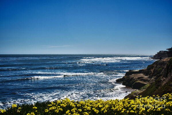 Hdr Poster featuring the photograph 371 hdr - Beach Cliffs by Chris Berry