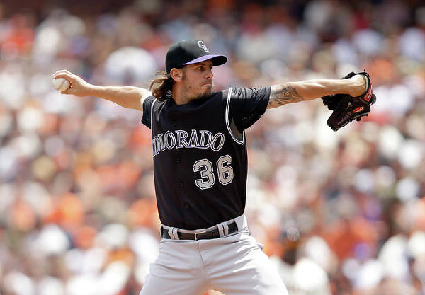 San Francisco Poster featuring the photograph Colorado Rockies V San Francisco Giants #4 by Ezra Shaw