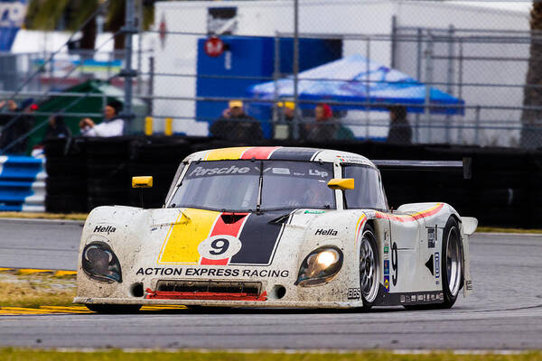 24 Hours Of Daytona Poster featuring the photograph Daytona Prototype #4 by Raul Rodriguez