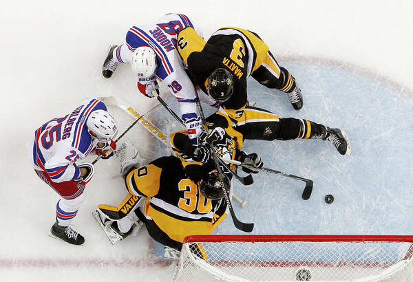 Playoffs Poster featuring the photograph New York Rangers V Pittsburgh Penguins #4 by Justin K. Aller