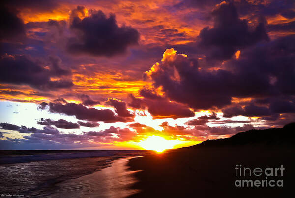 Sunset Poster featuring the photograph Sunset #4 by Alexander Whadcoat