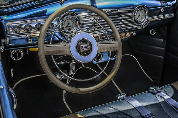 1950 Poster featuring the photograph 50 Chevy Interior by Chris Smith
