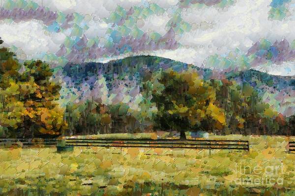 Fence Poster featuring the digital art Araluen Valley Views #7 by Fran Woods