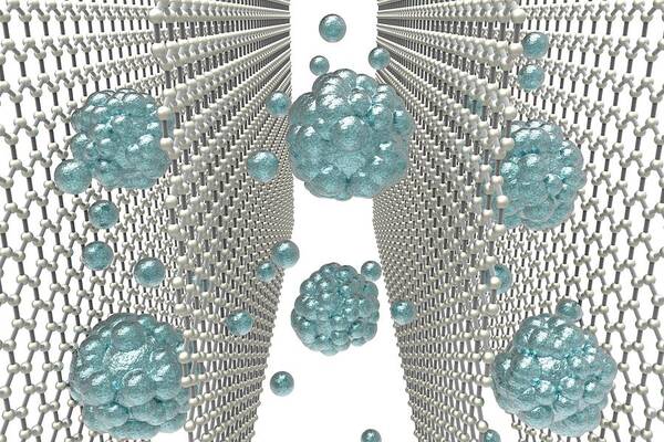 Graphene Poster featuring the photograph Graphene-oxide Based Sieve #7 by Alfred Pasieka/science Photo Library