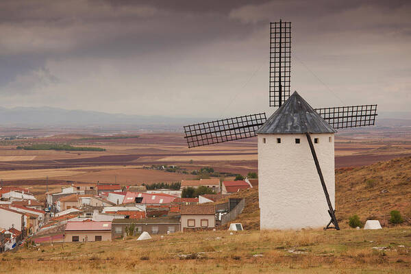 Antique Poster featuring the photograph Spain, Castile-la Mancha Region, Ciudad #8 by Walter Bibikow