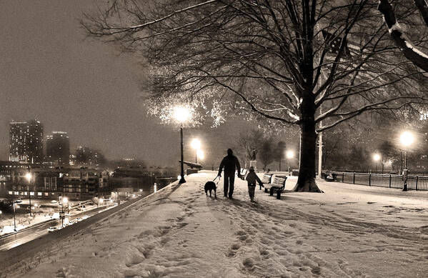 Federal Hill Poster featuring the photograph A December Night on Federal Hill by SCB Captures