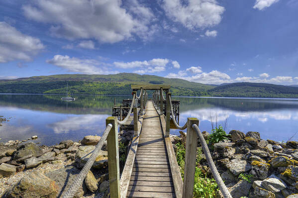 Europe Poster featuring the photograph A dock out to Loch Tay by Matt Swinden