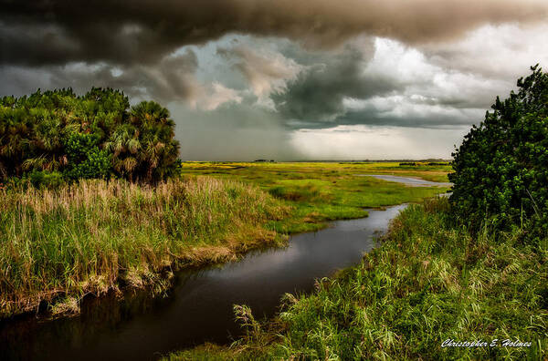 Christopher Holmes Photography Poster featuring the photograph A Glow On The Marsh by Christopher Holmes