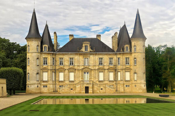 Crystal Poster featuring the photograph A Lovely French Chateau by Mitchell R Grosky