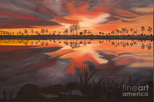 Everglades Poster featuring the painting A New Day Dawning by Jane Axman