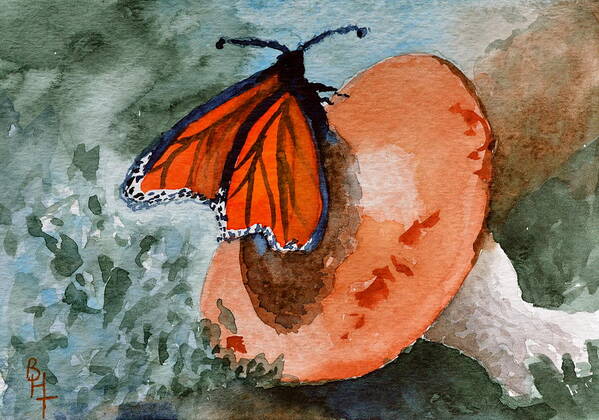 Butterfly Poster featuring the painting A Resting Place by Beverley Harper Tinsley