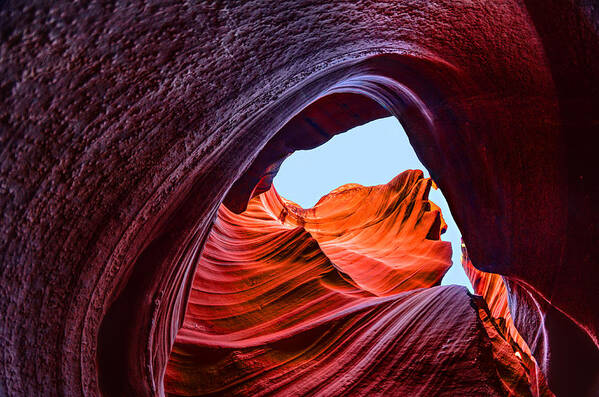 Antelope Canyon Poster featuring the photograph A Wave of Sandstone by Jason Chu