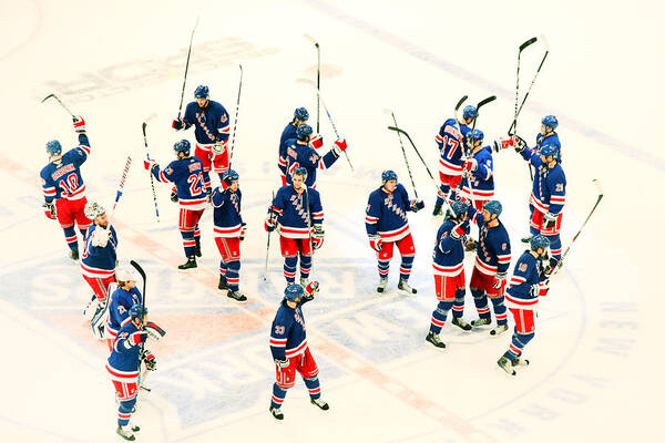 Hockey Poster featuring the photograph A Winning Salute by Karol Livote