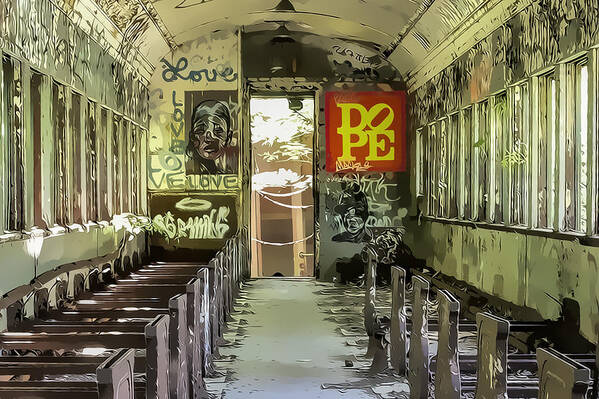 Abandon Poster featuring the photograph Abandoned Graffiti Train by David Letts