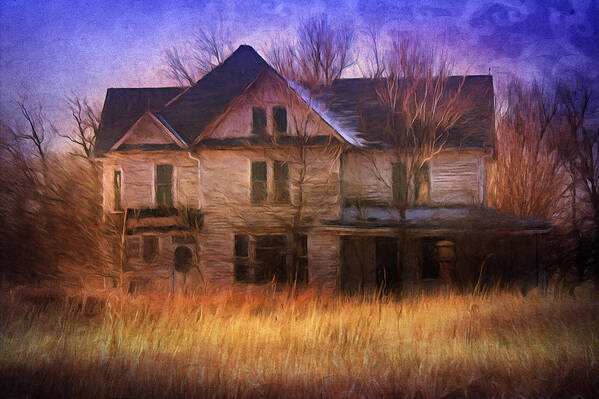 Haunted House Poster featuring the photograph Abandonment At Nightfall by Georgiana Romanovna