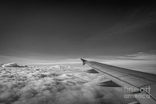 Above The Clouds Poster featuring the photograph Above The Clouds BW by Michael Ver Sprill