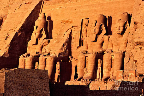 Ancient Poster featuring the photograph Abu simbel - Egypt by Luciano Mortula