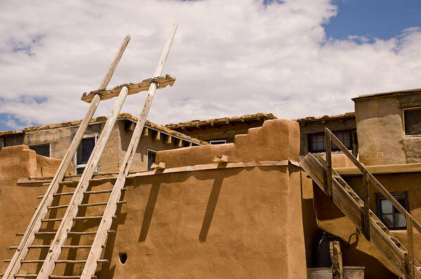 A Building On Acoma Pueblo Poster featuring the photograph Acoma Building by James Gay