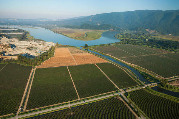 Tranquility Poster featuring the photograph Aerial View Of Fields And Sturgeon by Christopher Kimmel