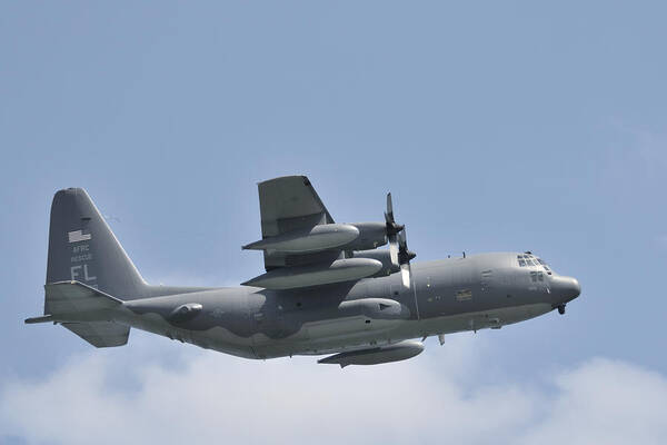 C-130 Poster featuring the photograph AFRC C-130 Hercules rescue aircraft by Bradford Martin