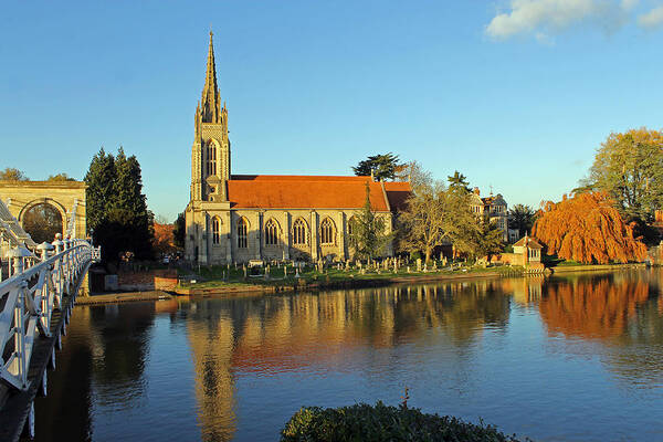 All Saints Church Poster featuring the photograph All Saints Church Marlow by Tony Murtagh