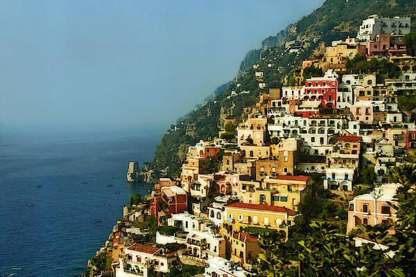 Positano Poster featuring the photograph Positano Impression by Steven Sparks