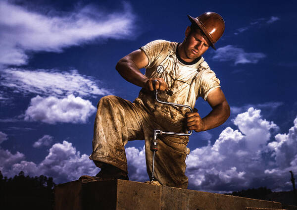 America Poster featuring the photograph American carpenter by Vincent Monozlay