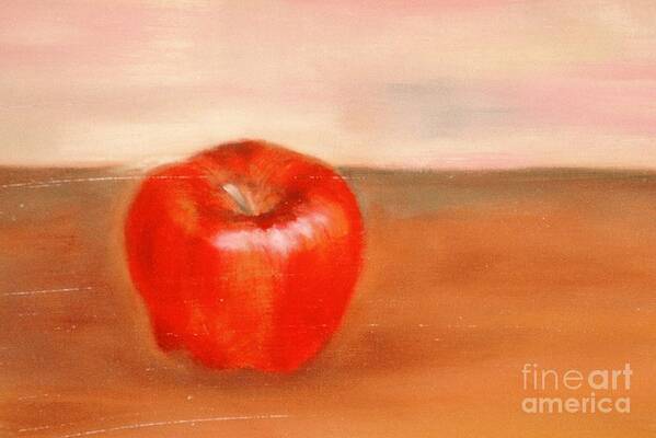 Apple Poster featuring the painting An Apple a Day by Karen E. Francis by Karen Francis