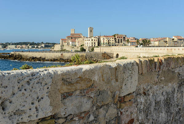 Ancient Poster featuring the photograph Antibes France by Brandon Bourdages