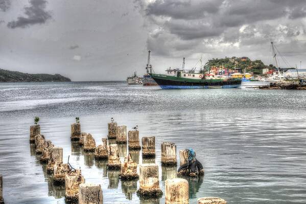 Hdr Poster featuring the photograph Antigua Pier by Keith Lovejoy