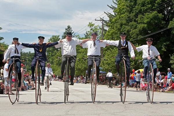 Human Poster featuring the photograph Antique Bicycles by Jim West