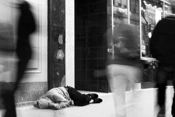 Homeless Poster featuring the photograph Apathy by Nicola Nobile