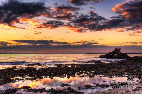 Corona Del Mar Poster featuring the photograph Arch Rock At Corona Del Mar by Eddie Yerkish