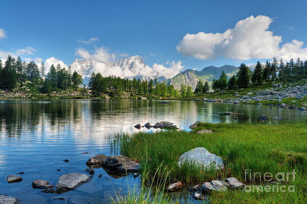 Alps Poster featuring the photograph Arpy lake - Aosta Valley by Antonio Scarpi