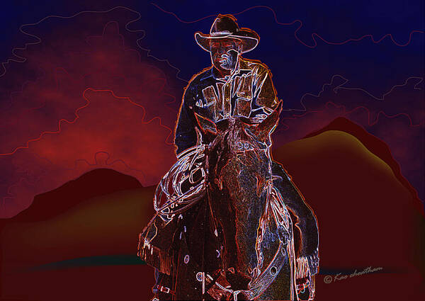 Western Scene Poster featuring the photograph At Home On The Range by Kae Cheatham