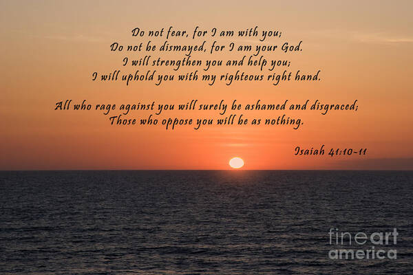 Beach Poster featuring the photograph Atlantic Sunrise Scripture by Jill Lang