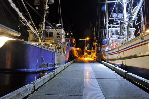 Dock Poster featuring the photograph Auke Bay by Night by Cathy Mahnke