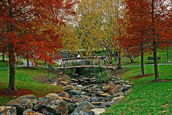 Bridge Poster featuring the photograph Autumn Bridge by Andy Lawless