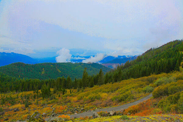 Landscape Poster featuring the photograph AUtumn Mountain Vista by Judy Wright Lott