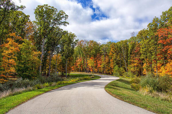 Autumn Poster featuring the photograph Autumn Road by Bill and Linda Tiepelman