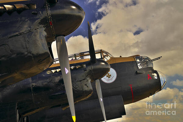 Lancaster Poster featuring the photograph Avro Lancaster Bomber by Martyn Arnold