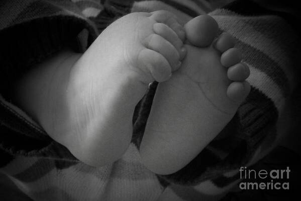 Baby Poster featuring the photograph Baby Feet by Barbara Bardzik