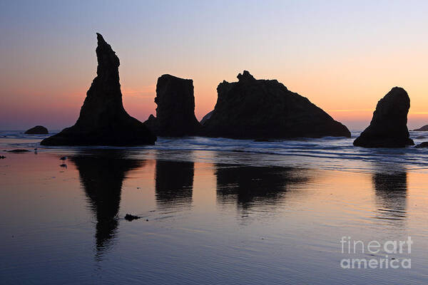 Bandon Poster featuring the photograph Bandon Twilight by Bill Singleton