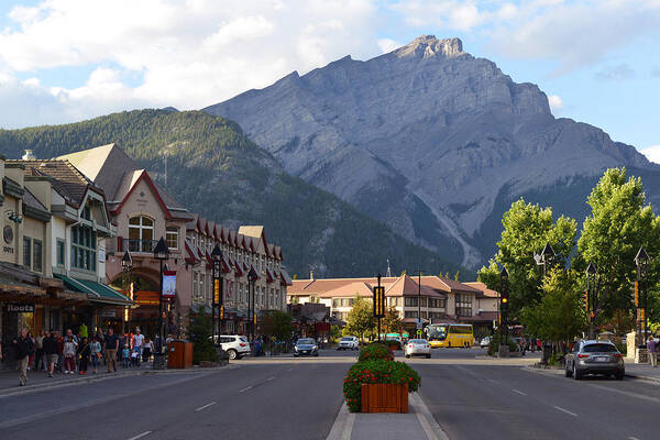 Banff Poster featuring the photograph Banff Town by Yue Wang