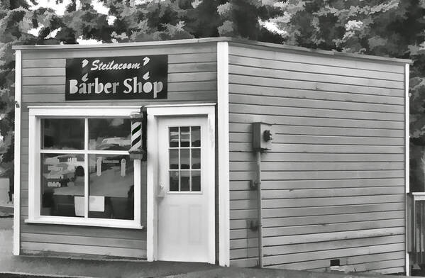 Barber Shop Poster featuring the photograph Barber Shop by Ron Roberts